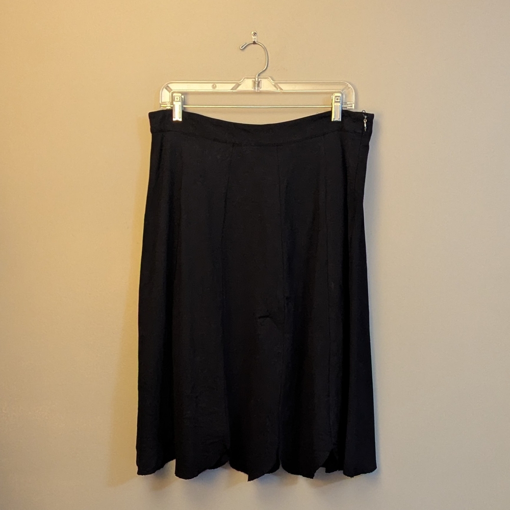 Catherine Malandrino Black Midi A-line Skirt Work